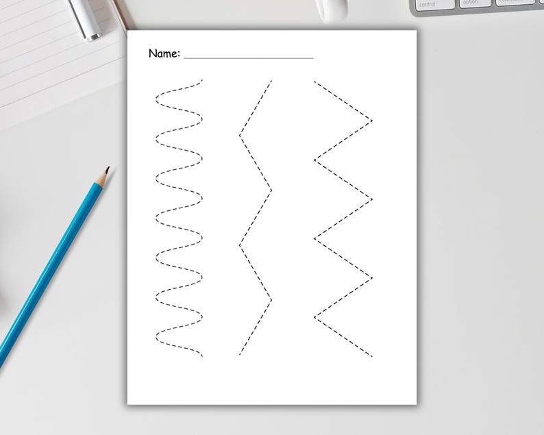 PRINTABLE Preschool Line Tracing Worksheets Lines Trace Pages