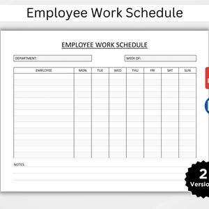 Employee Work Schedule Editable. Printable Employee Time Sheet. Employee Schedule. Employee Scheduling. Employee Organizer. PDF/WORD