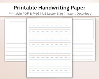 Papier d'écriture manuscrite à imprimer, Feuille d'exercices pratiques d'écriture manuscrite, Feuille d'exercices pratiques d'écriture avec ligne, Feuilles de calligraphie pour enfants, Papier à lettres pour la maternelle