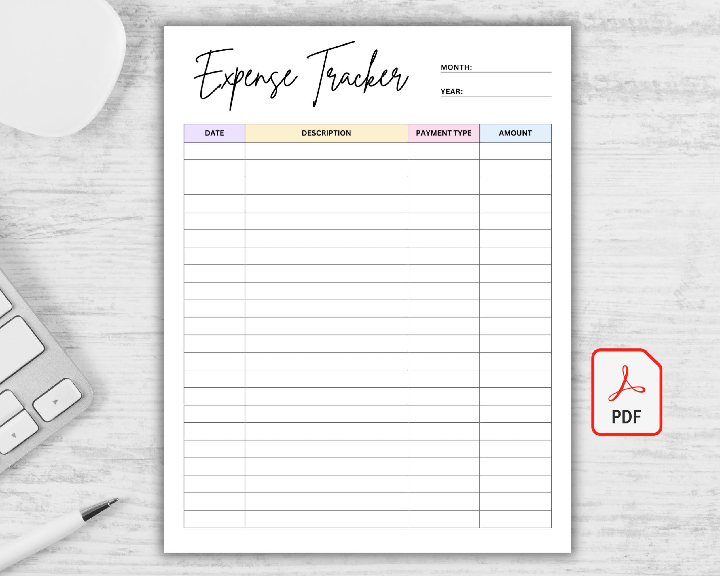 Printable Expense Tracker | Budget Planner PDF | Daily & Monthly ...