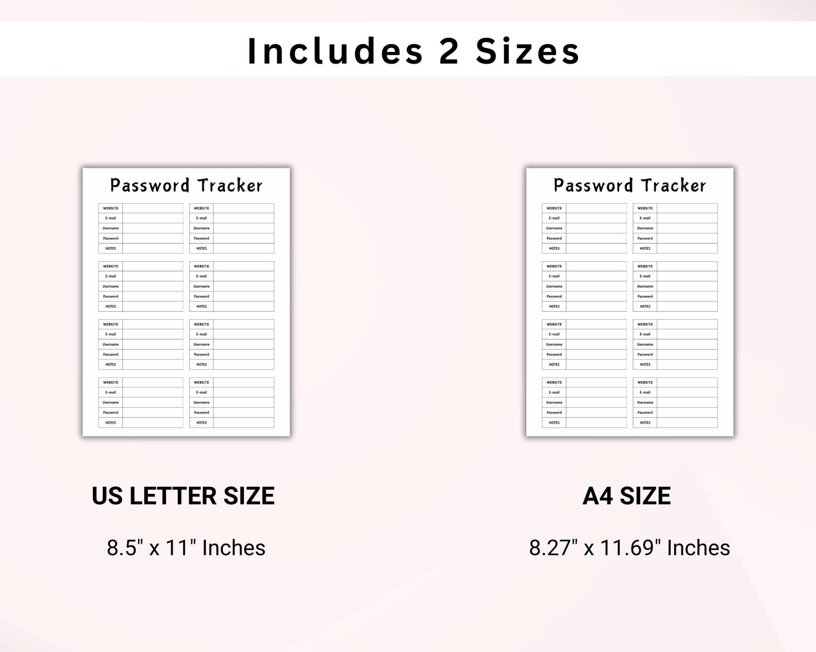 Password Tracker Bundle Printable PDF, Password Log, Password Keeper ...