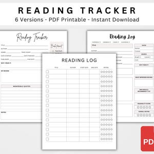Printable Reading Log Bundle. Reading Tracker. Books I've Read. Book ...