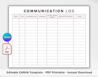 Communication Log Printable. Call Tracker PDF. Phone Call Log Small Business. Parent Communication Log. Communication Tracker