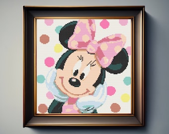 Mouse Cross Stitch Pattern,  Cute Mouse Cross Stitch Pattern, Minnie Mouse Cross Stitch Pattern, instant download