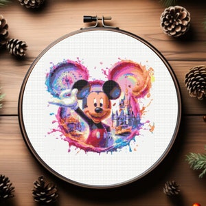 Mickey Mouse Cross Stitch Pattern , instant download