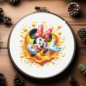 Minnie Mouse Cross Stitch Pattern , instant download