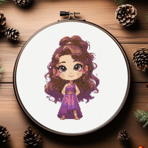 Meg Cross Stitch Pattern, Megaera Cross Stitch, Hercules Cross Stitch Pattern, Instant download