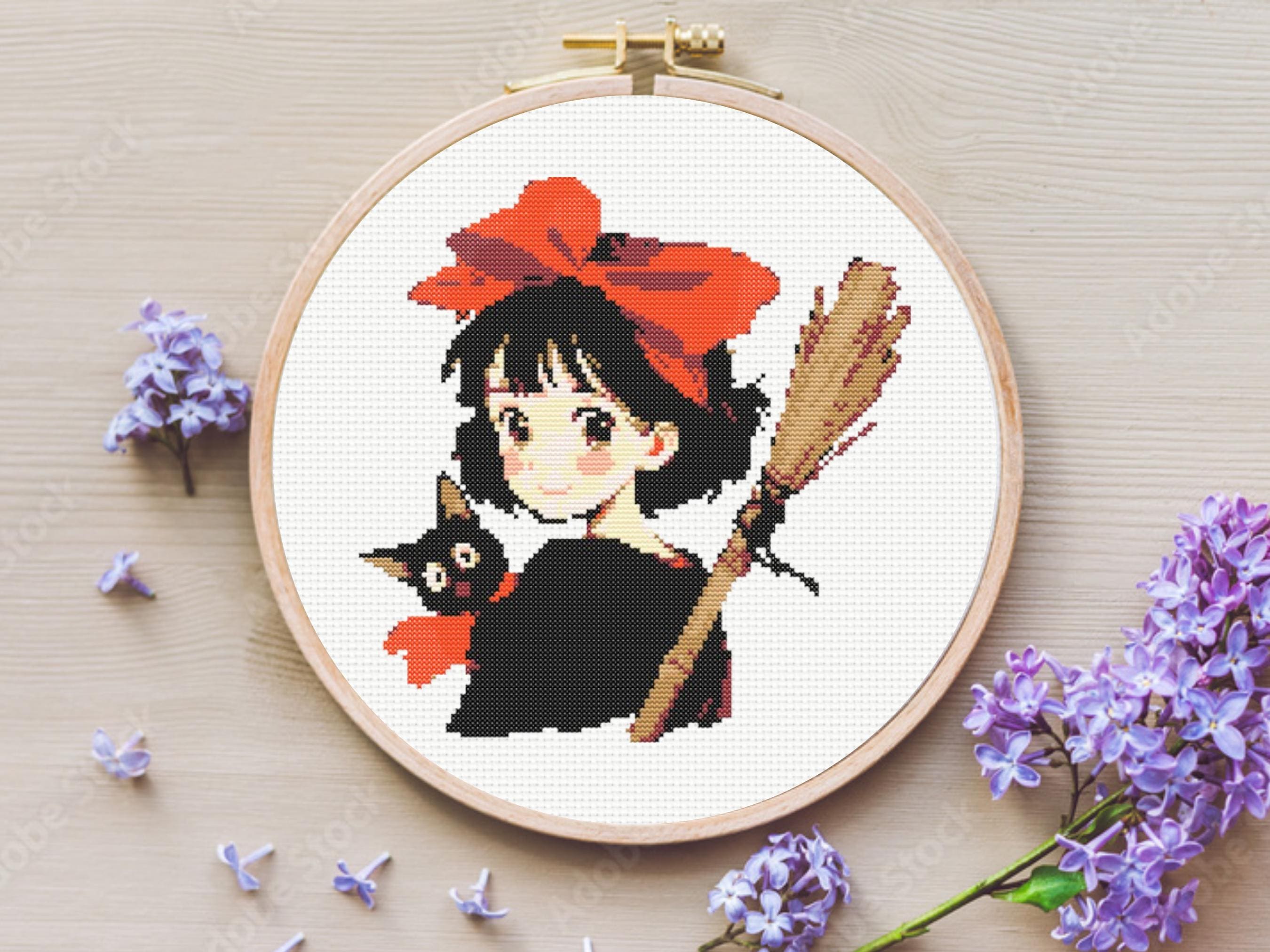 Kiki Cross Stitch Pattern , Anime Cross Stitch Pattern, Instant