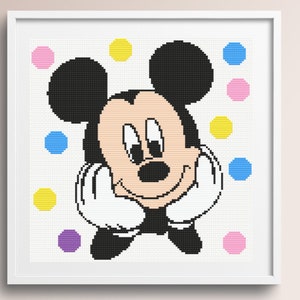 Mickey Mouse Cross Stitch Pattern - Instant Download