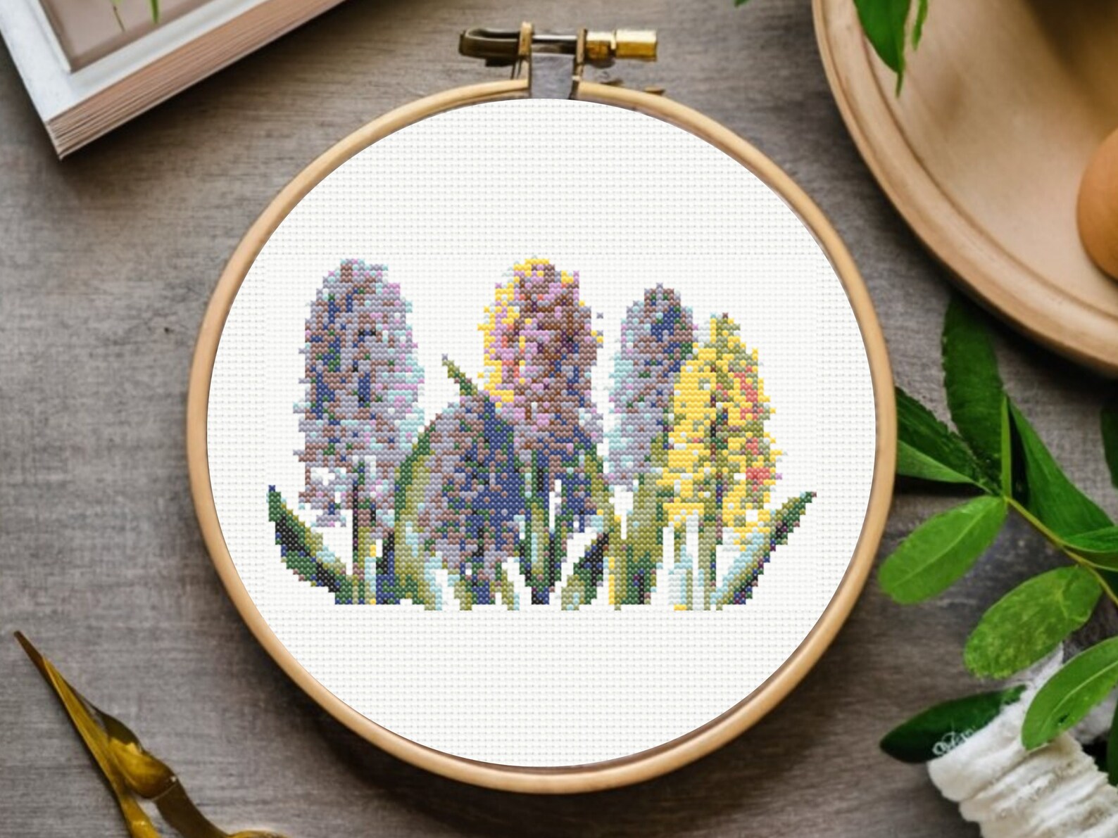 Spring Flowers Cross Stitch Pattern, 12 Flowers Cross Stitch Pattern ...