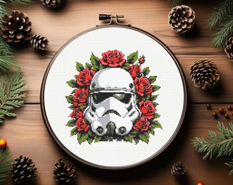 スター・ウォーズのクロスステッチパターン、ストームトルーパーのクロスステッチパターン、PDF即時ダウンロード