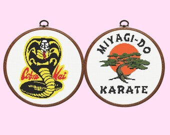 Karate Schools Cross Sitch Pattern | instant download