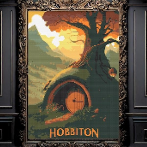Hobbiton Cross Stitch Pattern, Shire Cross Stitch Pattern - instant PDF download