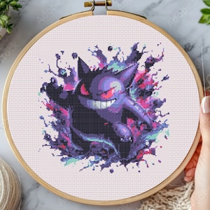 Gengar Kreuzstichmuster, sofortiger Download