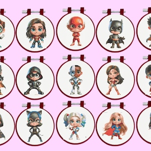 Hero Cross Stitch Pattern, 15 Heros Bundle Set,  Cross stitch pattern, instant download,