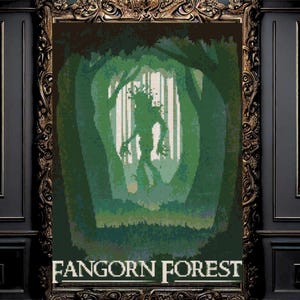 Fantasy Earth Forest Cross Stitch Pattern, Fangorn Forest Cross Stitch Pattern - instant downlaod, 15 DMC Colors, instant download