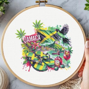 Jamaika Kreuzstich Muster - Instant Download