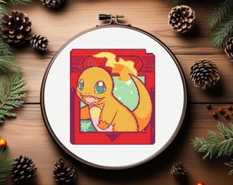 Charmander Cross Stitch Pattern, instant download