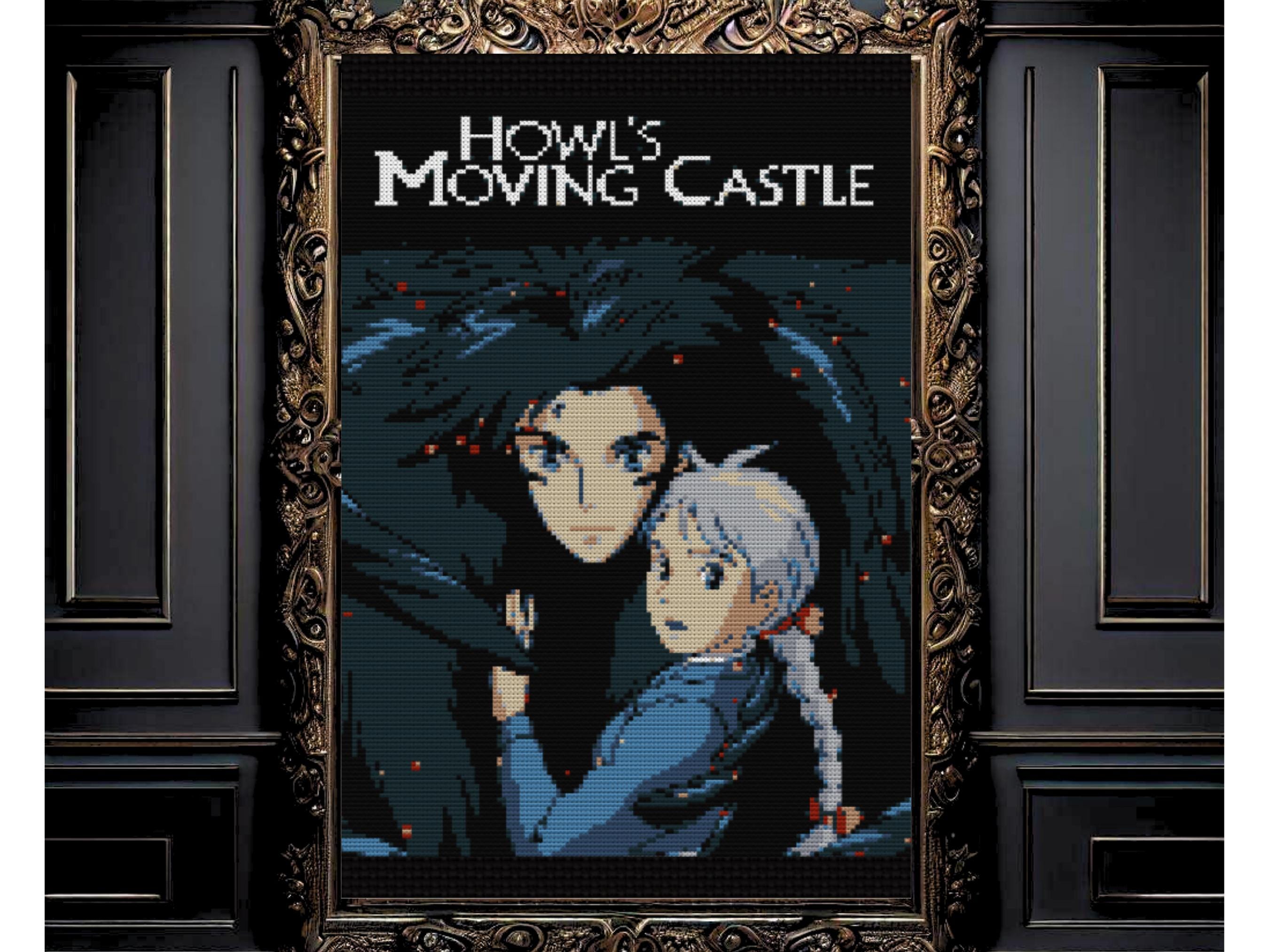 Calcifer cross stitch - Etsy 日本