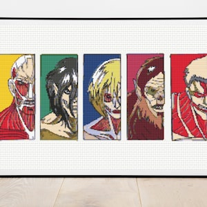 Attack on Titan Cross Stitch Pattern, instant download