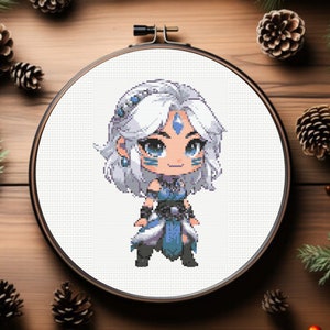 Anime Cross Stitch Pattern, Instant Download