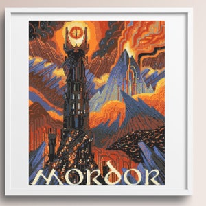 Fantasy Tower Cross Stitch Pattern, Magşc Tower Cross Stitch Pattern - instant downlaod