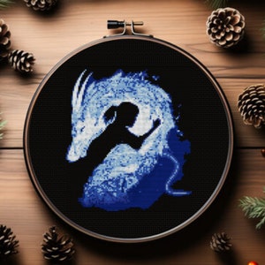 Anime Cross Stitch Pattern , Dragon Cross Stitch Pattern, instant download