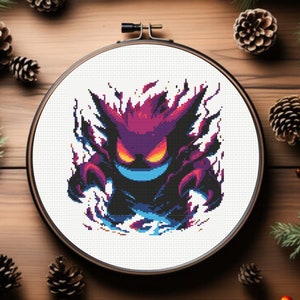 Gengar Kreuzstichmuster, sofortiger Download