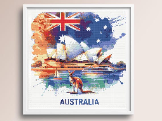 Australia Cross Stitch Pattern - Instant Download
