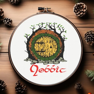 Fantsy House Hole Cross Stitch Pattern, instant downlaod