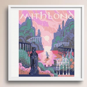 Mithlond Cross Stitch Pattern, Middle Earth Cross Stitch pattern, instant download
