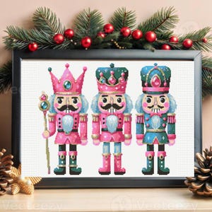 Christmas Nutcrackers Cross Stitch Pattern - Instant Download