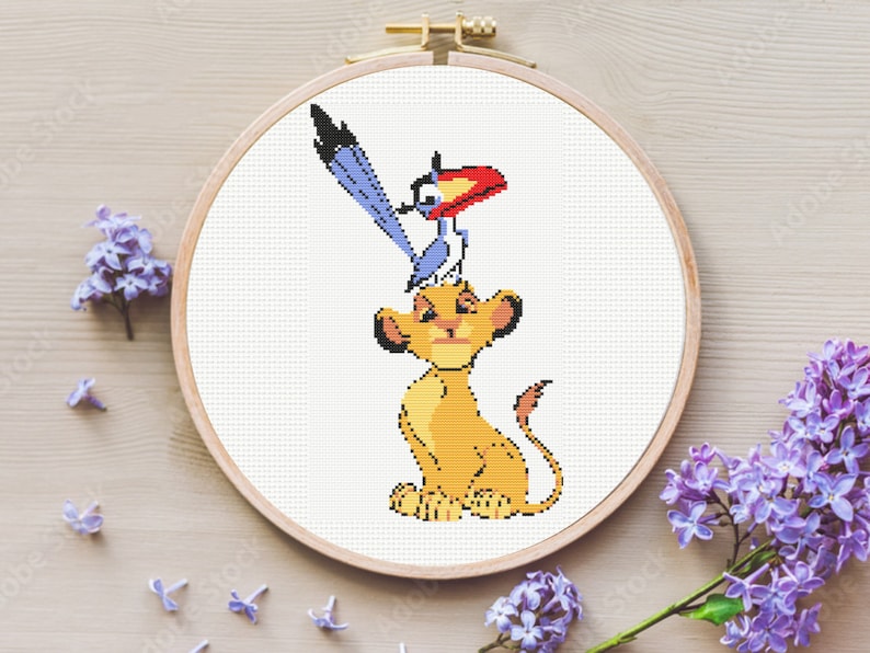 Simba Cross Stitch Pattern -lion King Cross Stitch Pattern, Instant ...
