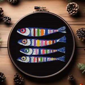 Sardines Cross Stitch Pattern, Sardines Tin Cross Stitch Pattern, Sardines Can Cross Stitch Pattern, instant Download