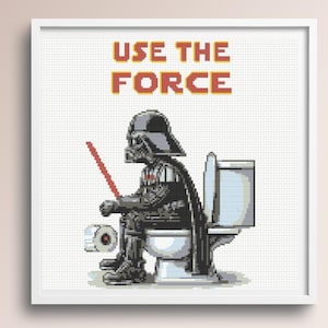 The Sith Lord Cross Stitch Pattern, Use The Froce Cross Stitch pattern, Space Wars Cross Stitch Pattern, instant download
