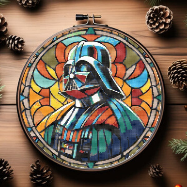 Darth Vader Cross Stitch Pattern, Star Wars Cross Stitch Pattern, instant PDF Download