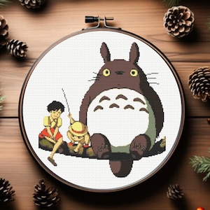 Totoro Cross Stitch Pattern ,  My Neighbor Totoro Cross Stitch, instant download