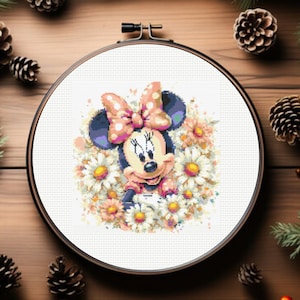 Minnie Mouse Cross Stitch Pattern , instant download