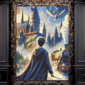 Wizard cross stitch pattern, Magic cross stitch pattern,  instant download
