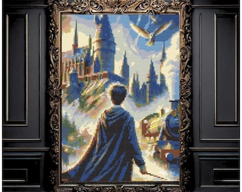 Wizard cross stitch pattern, Magic cross stitch pattern,  instant download