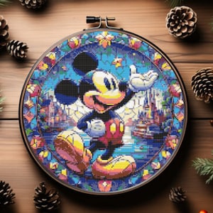 Mickey Mouse Cross Stitch Pattern - Instant Download