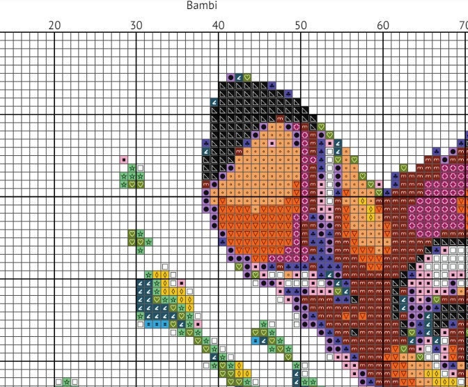 Bambi Cross Stitch Pattern, Baby Deer Cross Stitch Pattern, 2 Bambi ...