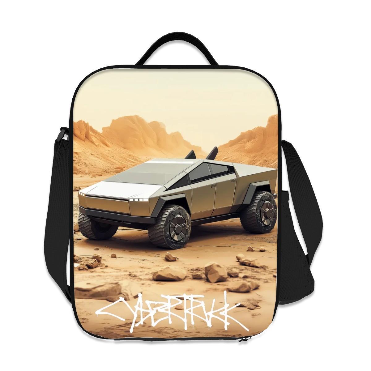 Insulated Lunch Box with Shoulder Strap Cybertruck