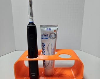3D Printed Electric Toothbrush & Toothpaste Holder