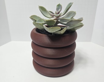 Indoor Ribbed Planter | 3d Printed