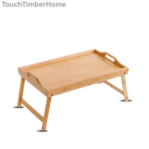 Mesa plegable multifuncional de bambú para cama, escritorio portátil para portátil, bandeja para servir desayuno, mesa de comedor pequeña para dormitorio, sofá y sala de estar.