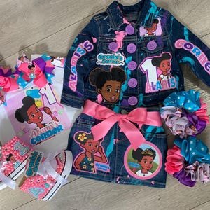 Custom Denim Skirt Set