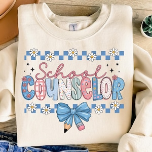 Consejera escolar coqueta PNG, Diseño de sublimación de consejera floral preppy, Regreso a clases PNG, Consejera docente femenina PNG, Administrador escolar PNG