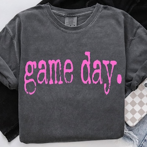 Game Day Typography Design, Retro Typewriter Png, Vintage Distressed Design, Trending Png, Sublimation Designs, Bestseller Png, Dtf Design