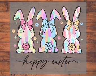 Hoppa with Bunny Easter,Coquette Easter Bunny Apply for Heat Press,Dtf Transfer Sheet,Ready to Press,Diy Heat Transfer,Dtf heat transfer